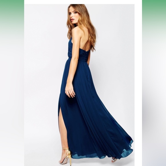 ame and Partners Blue Gown- size 8 - Picture 2 of 9